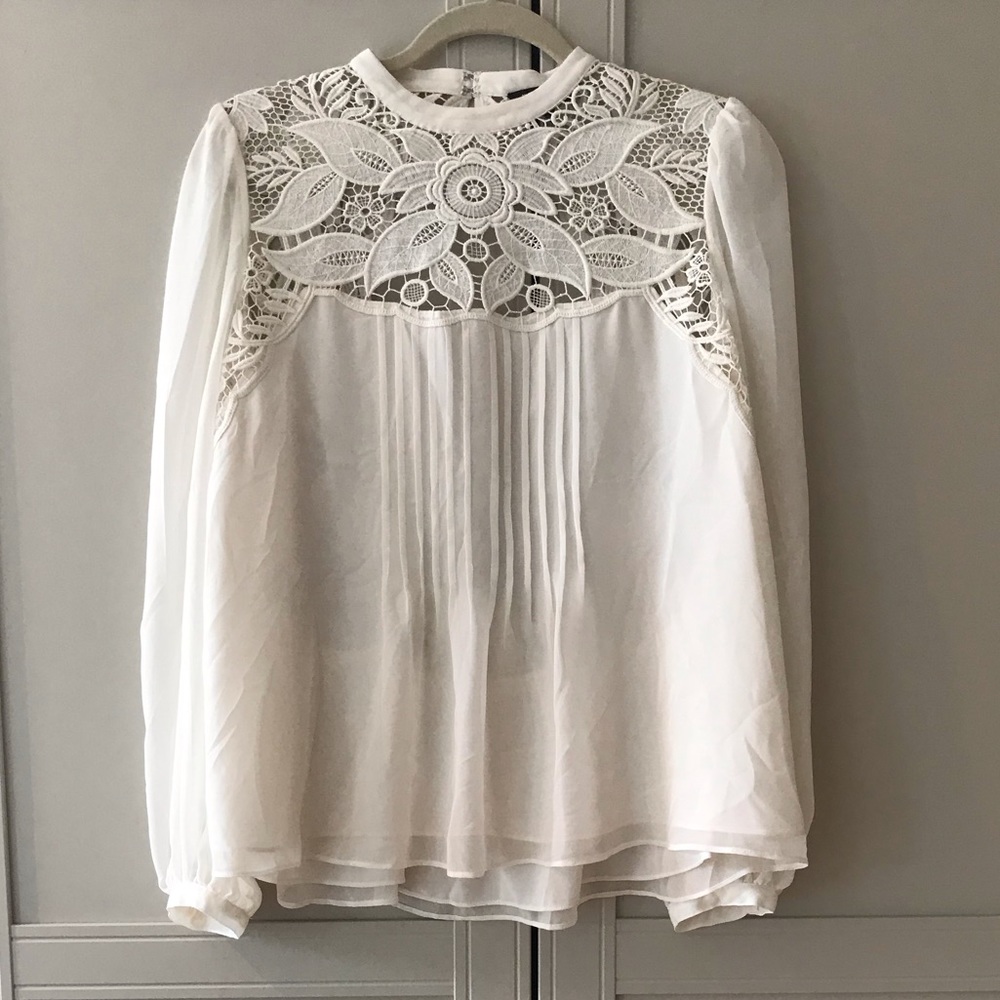 Lace Top from Express with Open Back